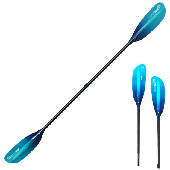 ExtaSea Pro Tour Carbon Vario Doppelpaddel | 230-240cm | 2-teilig | Blue-light Blue 1 ExtaSea Pro Tour Carbon Vario Doppelpaddel | 230-240cm | 2-teilig | Blue-light Blue