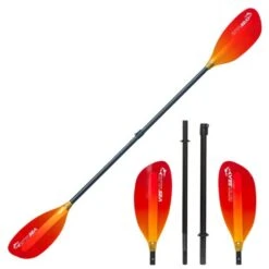 ExtaSea Pro-XL Carbon Vario Doppelpaddel | 220-240cm | 4-teilig | Red-yellow