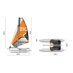 MiniCat 310 Sport Katamaran Aufblasbares Segelboot -Kajak Rabatte minicat 310 sport katamaran aufblasbares segelboot 3